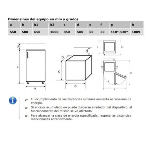 Exquisit GS81-H-010E - Congelador bajo encimera de 85 litros