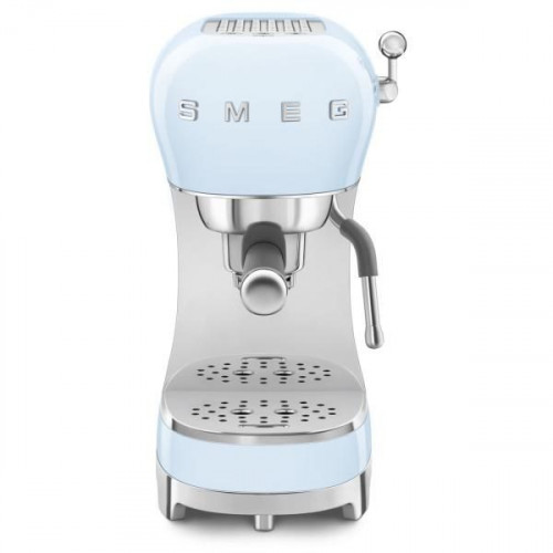 Smeg ECF02PBEU - Cafetera Expresso Manual Estética Años 50 1350W Color Azul Pastel