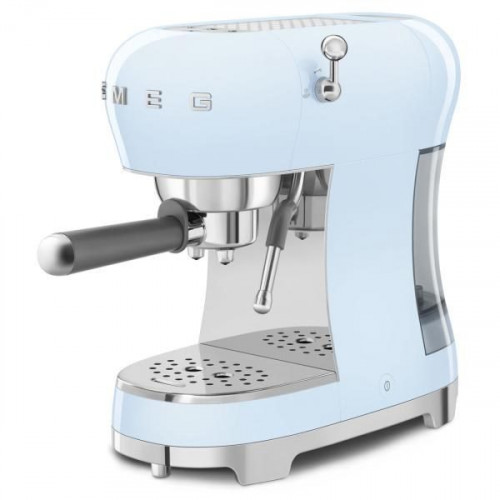 Smeg ECF02PBEU - Cafetera Expresso Manual Estética Años 50 1350W Color Azul Pastel