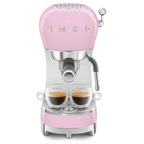 Smeg ECF02PKEU - Cafetera Expresso Manual Estética Años 50 1350W Color Rosa