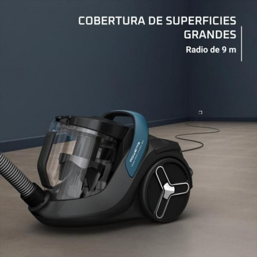 Rowenta RO7B11 - Aspirador Trineo sin Bolsa 900W Cyclonic Negro y Azul
