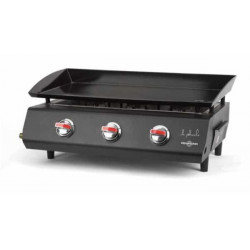 Vitrokitchen PG330NB - Plancha a gas con 3 quemadores 7,5 kW