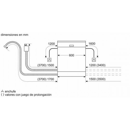 Bosch SMS2HTW02E - Lavavajillas Libre Instalación 60cm Blanco Clase D