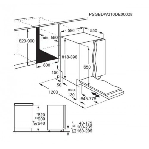 Aeg  FSE54600Z - Lavavajillas integrado de 13 servicios Puerta deslizante