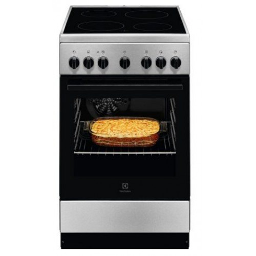 Electrolux LKR540066X - Cocina Vitrocerámica con 4 Zonas de cocción y Horno Eléctrico de 57 Litros