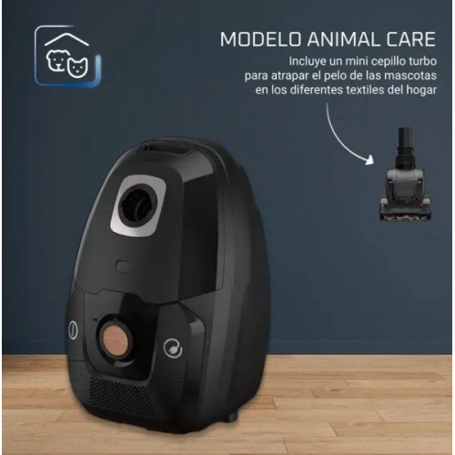 Rowenta RO6189EA - Aspirador con Bolsa Green Force Effitech Animal Care Negro