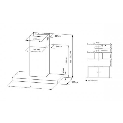 LG HCEZ2426S - Campana Decorativa de Pared 60 Cm Clase A Acero Inoxidable