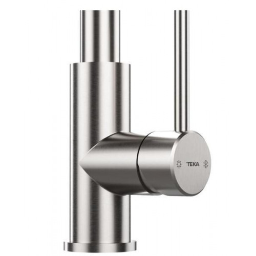 Teka UNI 9331 - Grifo Monomando con Caño Alto Extraíble y Giratorio 360º Acero Inoxidable Cepillado