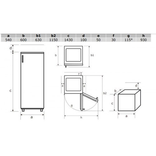 Exquisit GS231-NF-H-040C - Congelador look inox de 143 x 54 x 60 cm Clase C