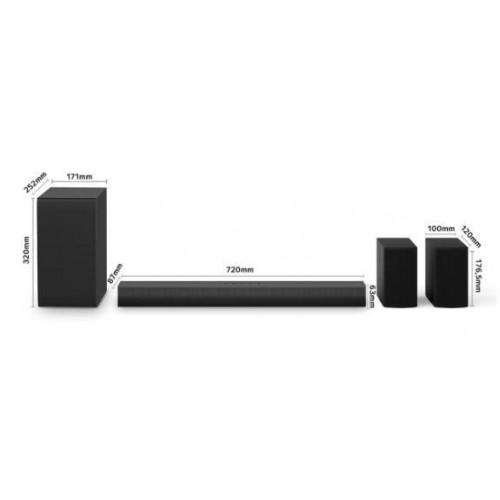 Lg S40TR - Barra de Sonido Inteligente con Dolby Digital y DTS 400 W 4.1 Canales