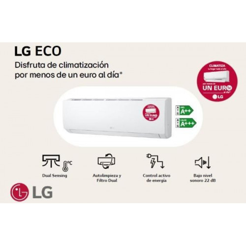 LG Eco 09 Set - Aire Acondicionado con Autolimpieza y Filtro Dual Clase A++ / Clase A+++