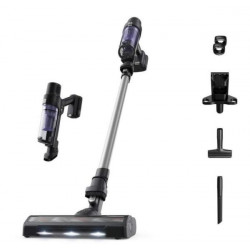 Rowenta RH6A35 - Aspirador de Escoba 2 Velocidades 140 W Autonomía 45 Minutos Morado y Acero Inox