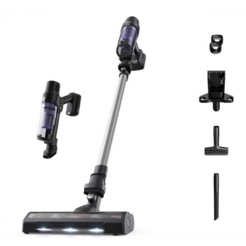 Rowenta RH6A35 - Aspirador de Escoba 2 Velocidades 140 W Autonomía 45 Minutos Morado y Acero Inox