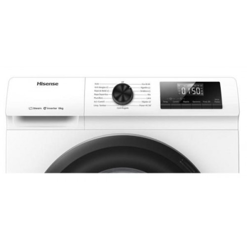 Hisense WF1Q1041BW - Lavadora de Carga Frontal 10 Kg 1400 Rpm Función Vapor Clase A -10% Blanca