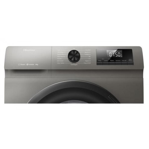 Hisense WF1Q8041BT - Lavadora de Carga Frontal 8 Kg 1400 Rpm Función Vapor Clase A -20% Gris