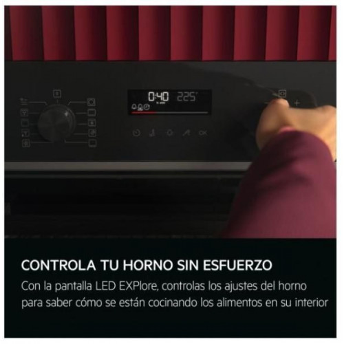 Aeg TA5PK401B - Horno Compacto Serie 5000 SurroundCook con SteamBake y Display LED Explore Clase A+