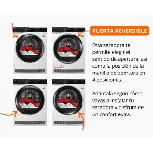 Aeg TR818A4OB - Secadora con Bomba de Calor Serie 8000 8 kg AbsoluteCare Clase C