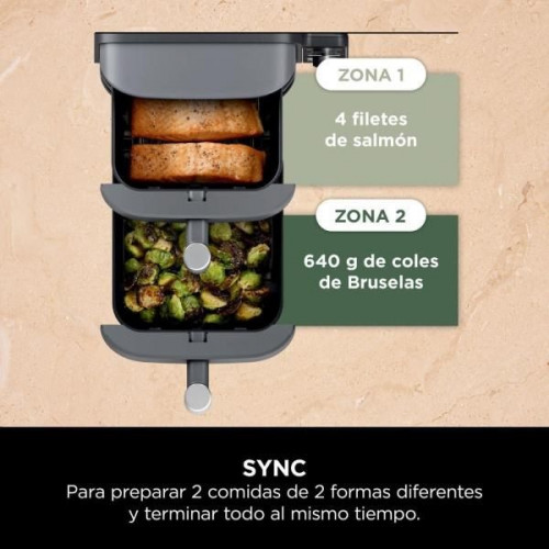 Shark Ninja SL400EU - Freidora de aire con 2 cajones superpuestos 9,5 Litros