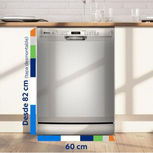 Balay 3VS5032IP - Lavavajillas de 60 Cm 13 Cubiertos Home Connect Clase C Acero Antihuellas