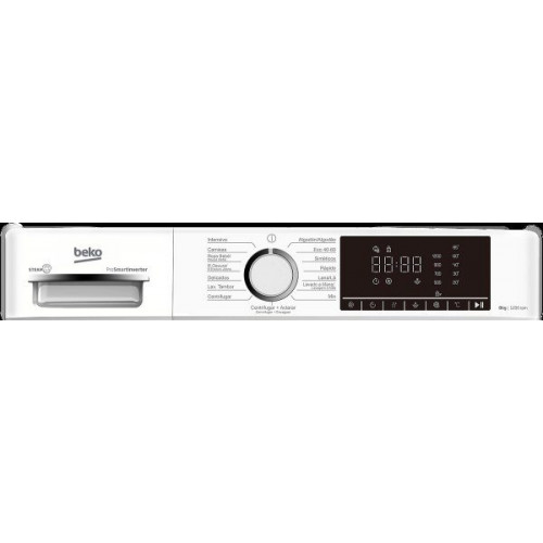Beko B1XW862WSPT - Lavadora de 8 kg y 1200 rpm con vapor