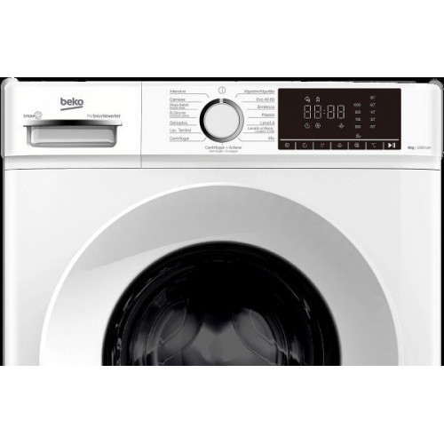 Beko B1XW862WSPT - Lavadora de 8 kg y 1200 rpm con vapor