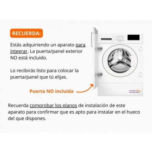Haier BHA6S69M6DB9J-S - Lavadora Integrable 9 Kg 1600 Rpm Motor Inverter Clase A-30% Blanco