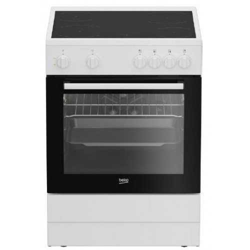 Beko FBS67000WD - Cocina Eléctrica con Placa Vitrocerámica 4 Zonas de Cocción 71 Litros Blanco