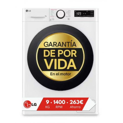 LG F4WR6009A0W - Lavadora Inteligente AI Direct Drive Serie 600 9 Kg 1400 Rpm Clase A Blanco