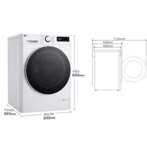 LG F4WR6009A0W - Lavadora Inteligente AI Direct Drive Serie 600 9 Kg 1400 Rpm Clase A Blanco