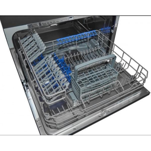 Exquisit EGS91060-E-030D - Lavavajillas Integrable 55 Cm 6 Servicios con Cesto de Cubiertos Clase D