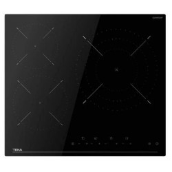 Teka TBC 63120 TTC BK - Placa Vitrocerámica de 60 Cm con Touch Control 3 Zonas y Temporizador Negro