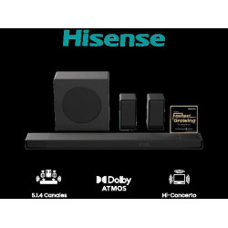 Hisense AX5140Q - Barra de Sonido 5.1.4 600W Dolby Atmos con Calibración IA