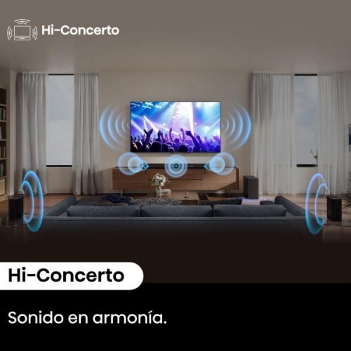 Hisense AX5100Q - Barra de sonido 5.1 580W Dolby Atmos y Altavoces traseros inalámbricos