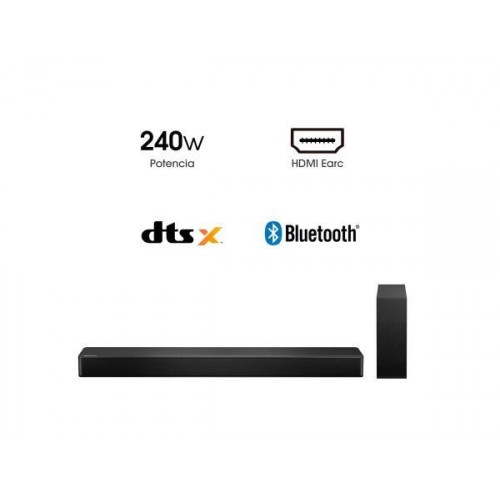 Hisense HS2100 - Barra de sonido 2.1 240W DTS Virtual:X y Subwoofer externo