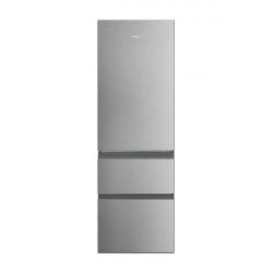 Haier HTR3618CNMG - Frigorífico 3 Puertas 185x60 Cm 348 Litros Direct Access Clase C Inox