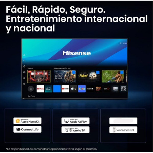 Hisense 43Q7S - Televisor HI-QLED de 43 pulgadas UHD 4K Smart TV con IA
