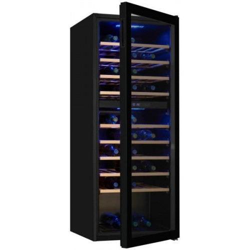 Exquisit WS2-78-GTE-160G - Vinoteca Dos Zonas 78 Botellas 128,5 x 49,0 x 57,5 Cm Clase G Negro