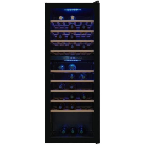 Exquisit WS2-78-GTE-160G - Vinoteca Dos Zonas 78 Botellas 128,5 x 49,0 x 57,5 Cm Clase G Negro