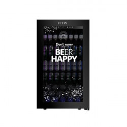 HTW-V-120BC - Birrateca y vinoteca negra para 153 latas o 65 botellas