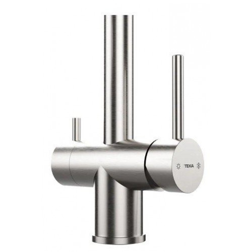 Teka 116080001 - Grifo Profesional UNI 3913 Caño Alto Giratorio 360º Bimando Muelle Flexible Inox