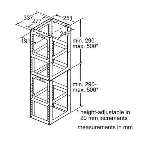 Bosch DHZ1253 - Prolongación de soporte de montaje al techo de campanas de 100 Cm