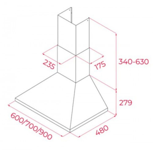 Teka DBB 70 - Campana Decorativa Pared 70 Cm Inoxidable Clase D