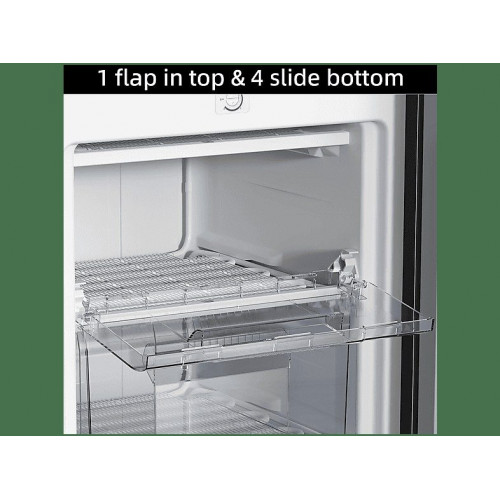 Congelador vertical - CHIQ FSD160D4E, 145 l, 125,9 cm, Color Metalico Cepillado Oscuro