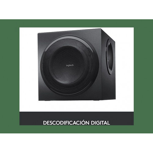 Sistema de altavoces - Logitech Speakers Z906, Potencia total 5x 67 W + 165 W, Alámbrica, Certificación THX, 6 conexiones, Mando a distancia, Negro