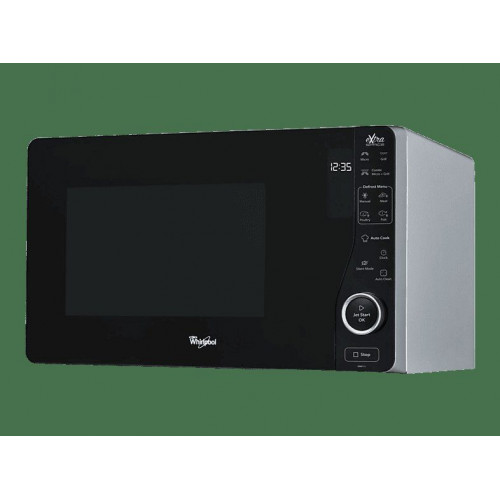 Microondas con grill - Whirlpool MWF421SL, 800W, 6 niveles, Función Grill, 25 l, Negro