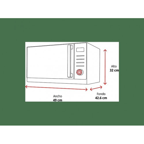 Microondas con grill - Whirlpool MWF421SL, 800W, 6 niveles, Función Grill, 25 l, Negro