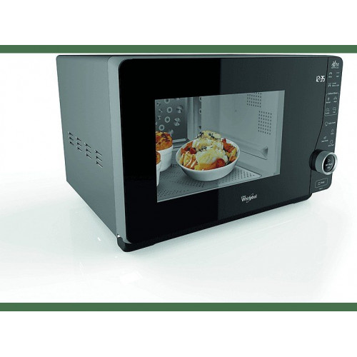 Microondas con grill - Whirlpool MWF421SL, 800W, 6 niveles, Función Grill, 25 l, Negro