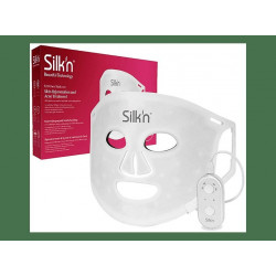 Máscara facial LED - SILK'N FLM100PE1001, Cara, Control remoto, Blanco