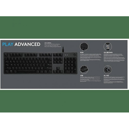 Teclado - LOGITECH G 920-009434, USB, Teclas iluminadas, idioma: PT, Negro