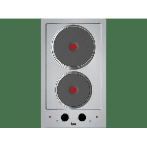 Placa modular - Teka EFX 30.1 2P, Eléctrica, 2 zonas, Zona grande 18 cm, 30 cm, Acero inoxidable